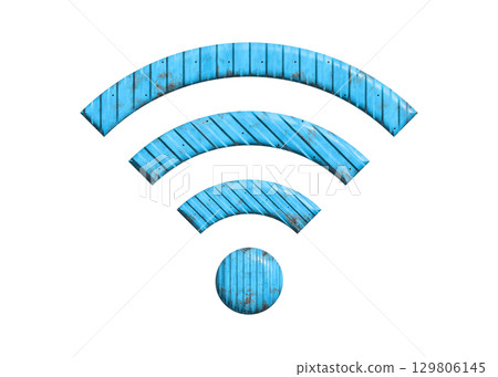 Wi-Fi logo mark light blue wifi icon illustration pictogram 129806145