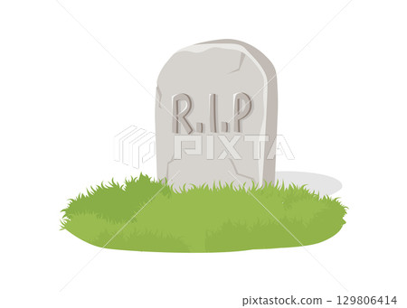 Tombstone with RIP text stock illustration 129806414