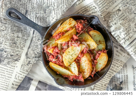 德國戶外炸土豆 129806445