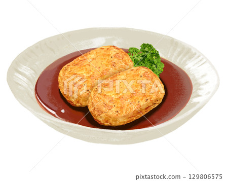 Crab cream croquette with sauce (2 pieces) Crab cream croquette with sauce (2 pieces) 129806575