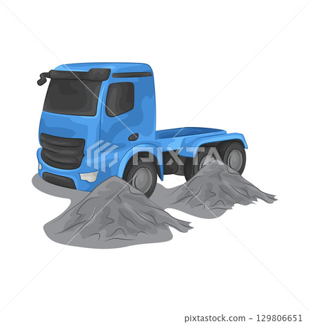 Illustration of Construction Truck 129806651
