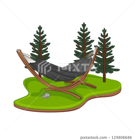 Illustration of Hammock Illustration of Hammock 129806686