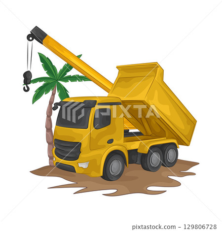 Illustration of Construction Truck  129806728