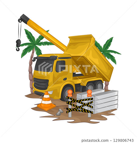 Illustration of Dump Truck  129806743