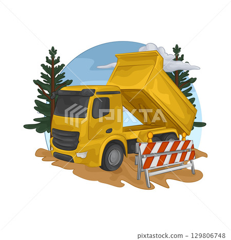Illustration of Dump Truck  129806748