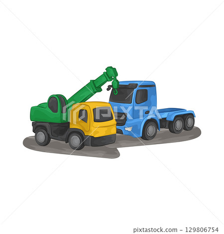 Illustration of Construction Truck  Illustration of Construction Truck  129806754