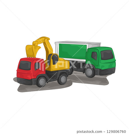 Illustration of Construction Truck  Illustration of Construction Truck  129806760