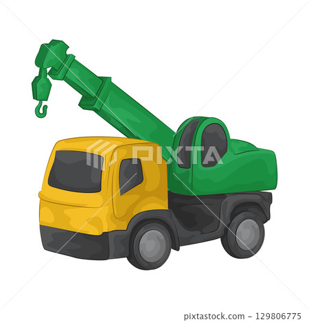 Illustration of Crane Truck  129806775