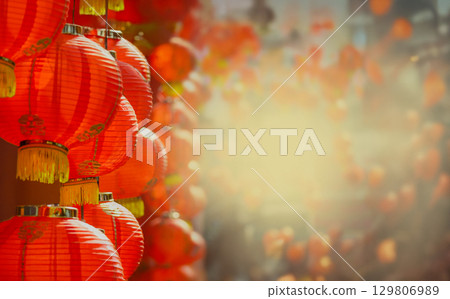 Lanterns in Chinese new year day festival. Lanterns in Chinese new year day festival. 129806989