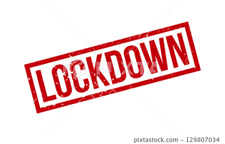 Lockdown Rubber Stamp. Red Lockdown Rubber Grunge Stamp Seal Vector Illustration - Vector 129807034