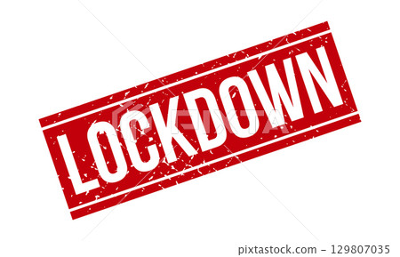 Lockdown Rubber Stamp. Red Lockdown Rubber Grunge Stamp Seal Vector Illustration - Vector Lockdown Rubber Stamp. Red Lockdown Rubber Grunge Stamp Seal Vector Illustration - Vector 129807035