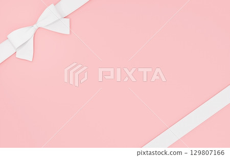 3D材質_絲帶_白色_粉紅色 129807166