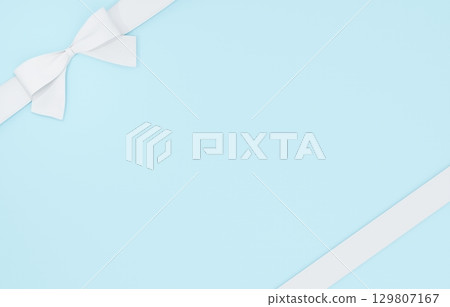 3D材質_絲帶_白色_淺藍色 3D材質_絲帶_白色_淺藍色 129807167