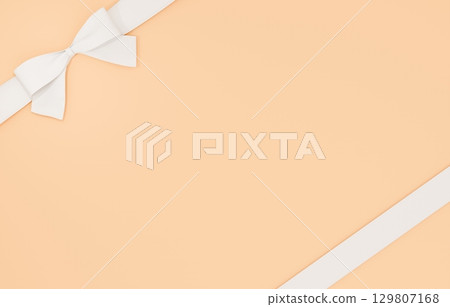 3D material_ribbon_white_orange 3D material_ribbon_white_orange 129807168