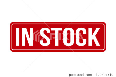In Stock Rubber Stamp. Red In Stock Rubber Grunge Stamp Seal Vector Illustration - Vector 129807310