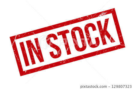 In Stock Rubber Stamp. Red In Stock Rubber Grunge Stamp Seal Vector Illustration - Vector 129807323