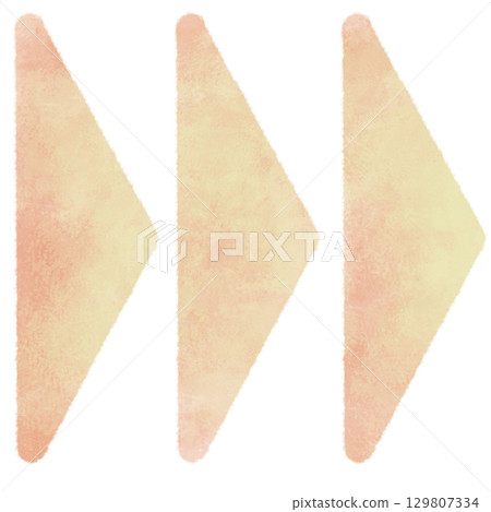 水彩風格黃色快轉按鈕箭頭插畫 水彩風格黃色快轉按鈕箭頭插畫 129807334