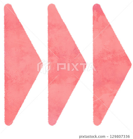 Watercolor style red fast forward button arrow illustration 129807336
