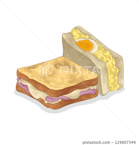 Illustration of Sandwich Illustration of Sandwich 129807349