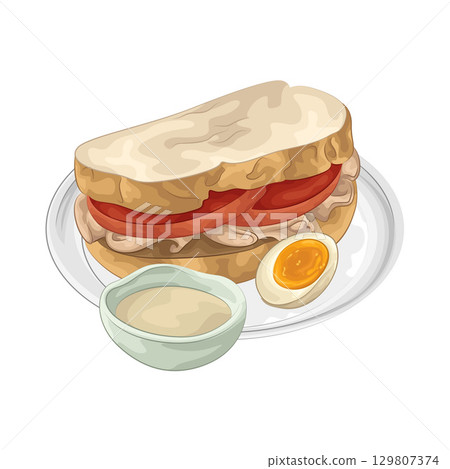 Illustration of Sandwich 129807374