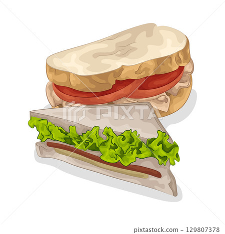 Illustration of Sandwich 129807378