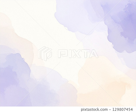 薰衣草和米色水彩漸層背景，社群媒體影片的冷靜抽象設計 129807454