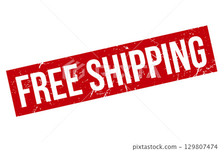 Red Grunge Free Shipping Rubber Stamp Isolated On White Background Red Grunge Free Shipping Rubber Stamp Isolated On White Background 129807474