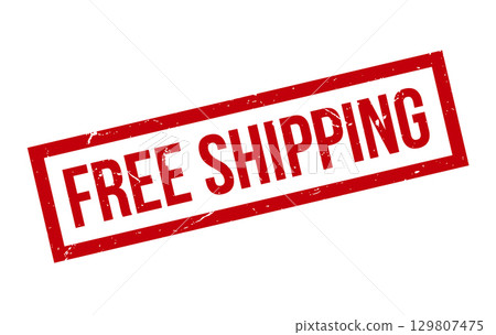 Free Shipping Grunge Rubber Stamp On White Background 129807475