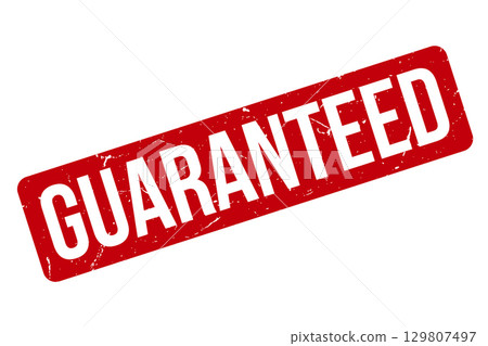 Guaranteed Grunge Rubber Stamp On White Background Guaranteed Grunge Rubber Stamp On White Background 129807497