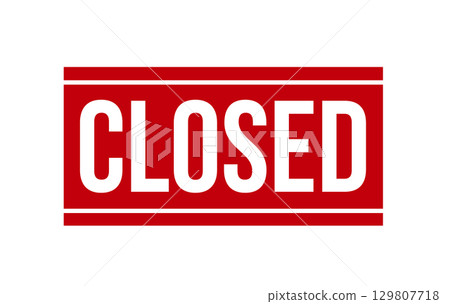 Closed Rubber Stamp Seal Vector Illustration  129807718