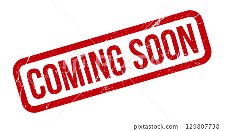 Red Coming Soon Grunge Rubber Stamp, Vector Illustration 129807738