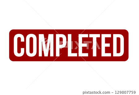 Completed Rubber Stamp Seal Vector Illustration Completed Rubber Stamp Seal Vector Illustration 129807759