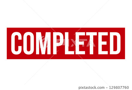 Completed Rubber Stamp. Completed Rubber Stamp Seal Vector Illustration Completed Rubber Stamp. Completed Rubber Stamp Seal Vector Illustration 129807760
