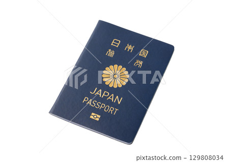 透明背景(png)上的藍色護照(日本) 透明背景(png)上的藍色護照(日本) 129808034