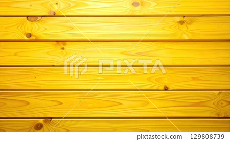 AI Image: Yellow wooden board background material 129808739