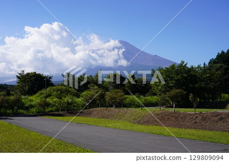 Mt.Fuji in summer seen from Susono City, Shizuoka Prefecture 129809094