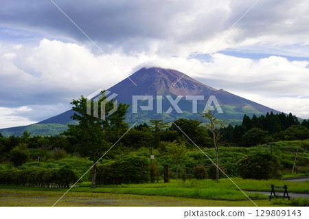 Mt.Fuji in summer seen from Susono City, Shizuoka Prefecture 129809143