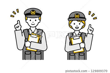 簡單的男女警察_意識 129809370