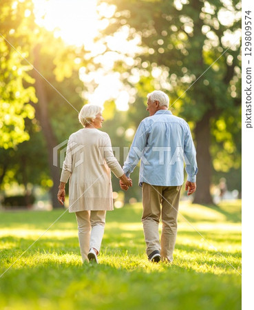 Two people holding hands 129809574