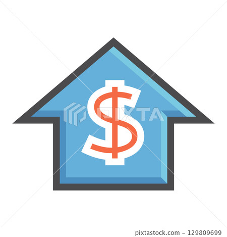 Real estate property vector icon design element. 129809699