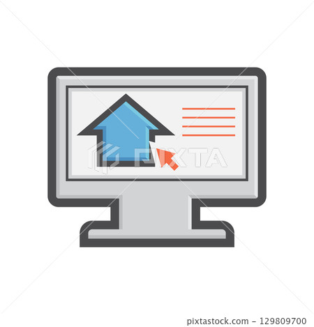 Real estate property vector icon design element. 129809700