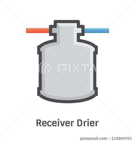 AIr conditioning hvac system part vector color icon design. AIr conditioning hvac system part vector color icon design. 129809701