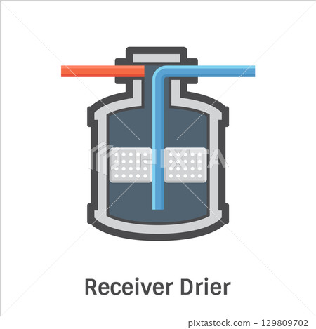 AIr conditioning hvac system part vector color icon design. AIr conditioning hvac system part vector color icon design. 129809702