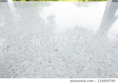 Terrazzo floor and empty space suit for background. 129809790