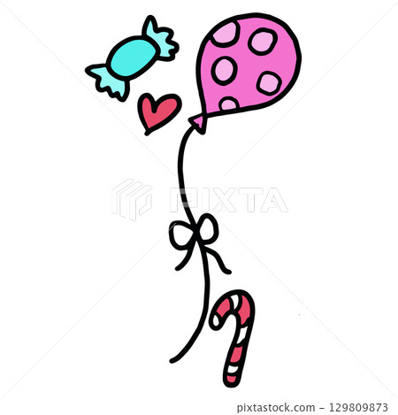 heart, animals, balloon 129809873