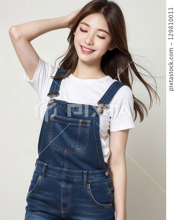 A woman who brushes her hair 129810011