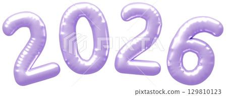 3D圖像_氣球_2026_紫色 129810123