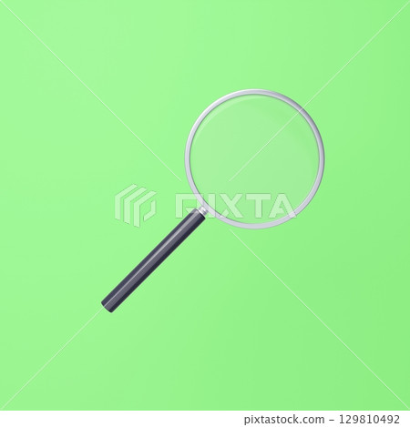 3D插圖_放大鏡 129810492