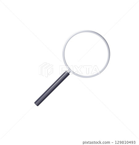 3D illustration_magnifying glass 129810493