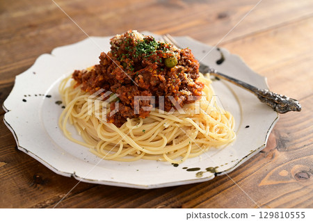 Meat sauce spaghetti Meat sauce spaghetti 129810555